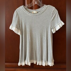 Altar’d state shirt sleeve striped top